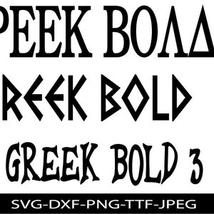 Instant Download , 3 Greek Font Bundle , 3 Greek Font SVG , 3 Greek Alphabet SVG, For Cricut Silhouette Greek Letters Font ,TTF