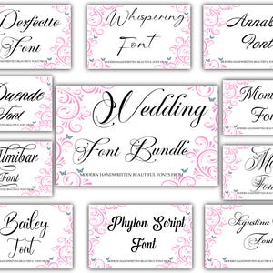 26 Hochzeitsschriftarten Bundle I Hochzeit Alphabet SVG I Schreibschrift Bundle I Hochzeit Schreibschrift I Invate Schriftart I Moderne Schriftart I gewellte Schreibschrift