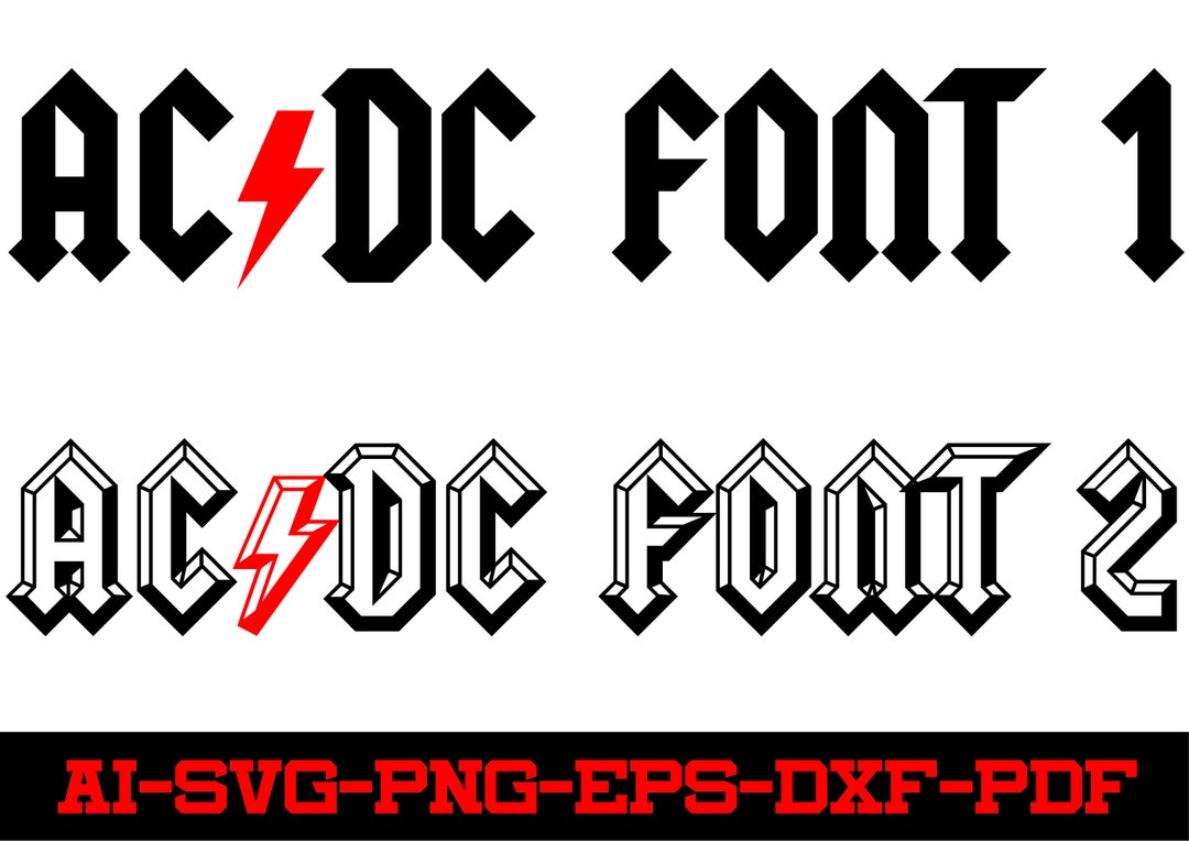 AC DC Rock Font Svg ACDC Alphabet Svg Vector Rock Font - Etsy UK