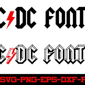 AC DC Rock Font Svg ACDC Alphabet Svg Vector Rock Font - Etsy UK