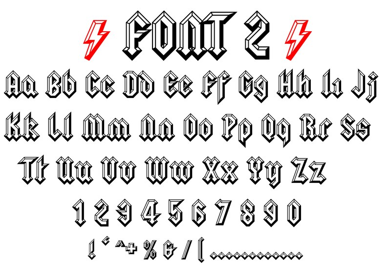 AC DC Rock Font Svg ACDC Alphabet Svg Vector Rock Font - Etsy UK