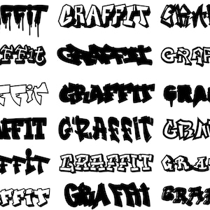 18 Graffiti Font BUNDLE , Graffiti Font Alphabet SVG , Graffiti Designs, Graffiti Alphabet, Urban Font, Graffiti Letter, Graffiti Cut File
