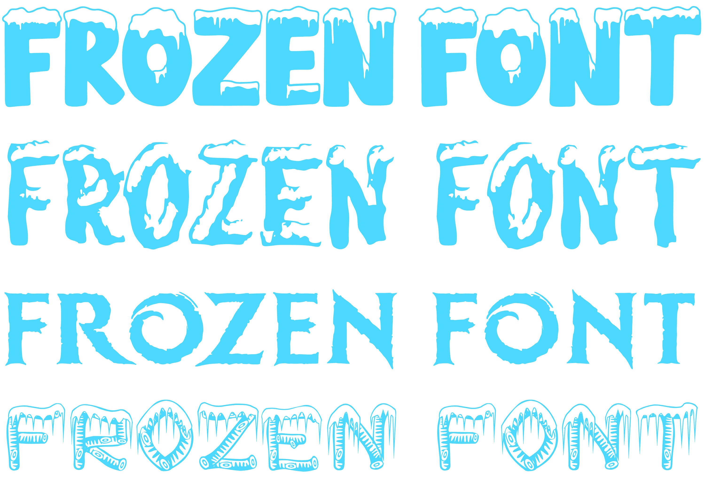 Frozen FONT SVG, 4 Different Frozen Font , Frozen Alphabet Svg , Frozen SVG, Frozen birthday Svg, Instant Download