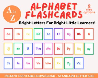 Printable Alphabet Flashcards: Toddler ABC Learning Game (PDF Download)