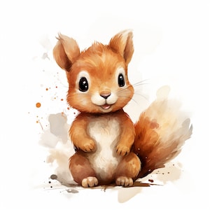Baby animals watercolor Clipart 10 JPGs, High Quality, Digital Planner, Paper crafts, Watercolor, Commercial use, Digital Download