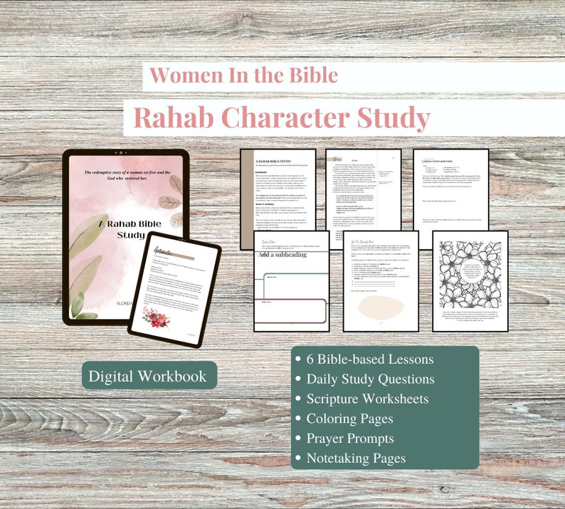 Rahab Lesson Rahab Bible Character Study | Woman in the Bible Rahab Bible Study ...