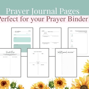 Prayer Binder or War Binder | Printable Prayer Journal | Prayer Journal Prompts | Christian Journal | Prayer Printable | Faith Journal