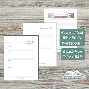 Names of God Printable | Names of God Bible Study | Names of God List