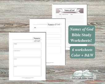 Names of God Printable | Names of God Bible Study | Names of God List