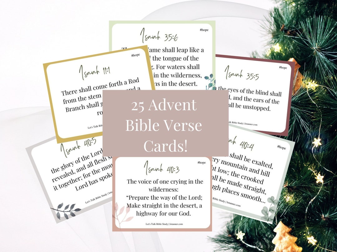Printable Advent Scripture Cards for Advent Calendar Advent - Etsy