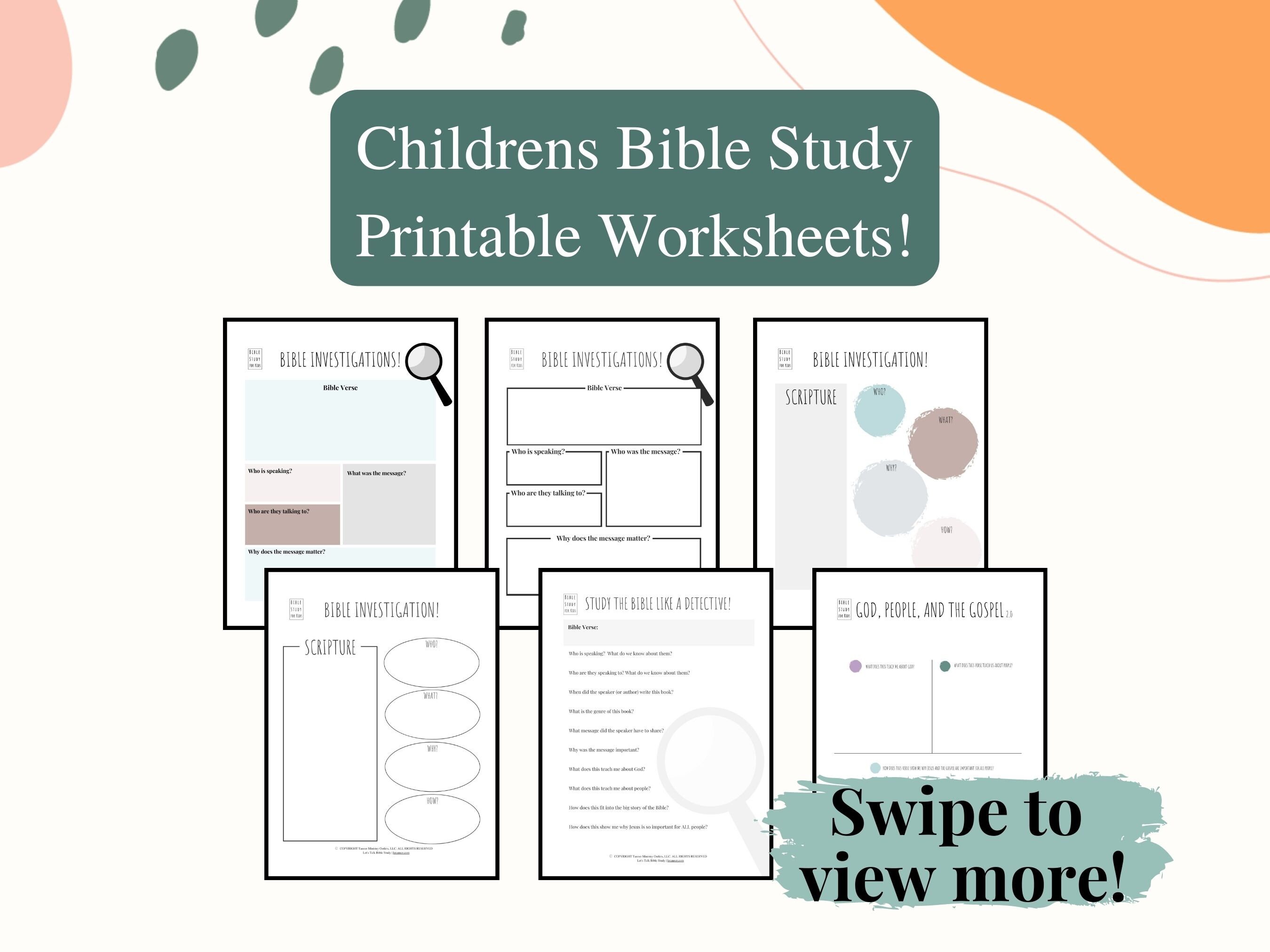 Inductive Bible Study Worksheet Inductive Bible Study Guide Notes for ...