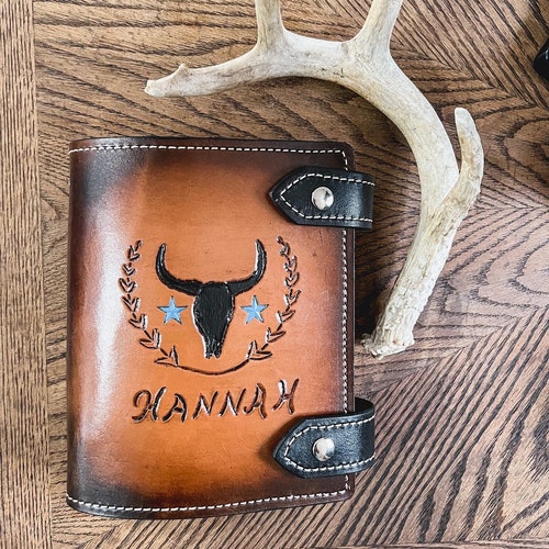 Custom Design Leather shops Cowpoke Planner Cover