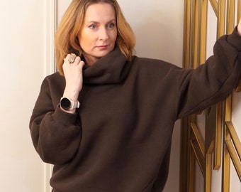 Sweatshirt With High Collar/ Sweatshirt with Turtleneck, High Quality Sweatshirt/ Cotton Sweatshirt of AGAYA