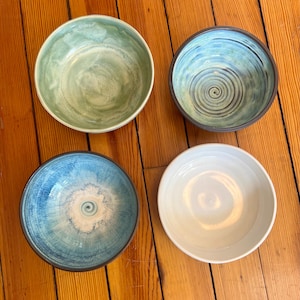 Handmade, Wheel-thrown ceramic bowls, pottery, cottagecore.  One of a kind!