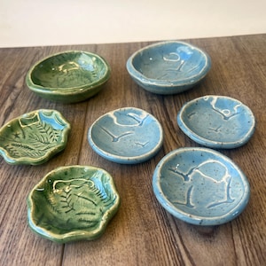 Handmade Chunky Ceramic Textured Ring  Dish / Jewelry/ Trinket dish