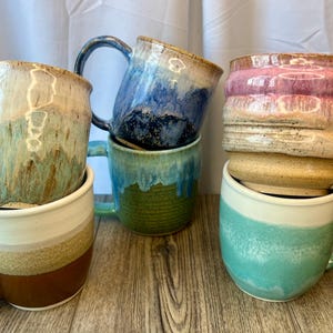 Handmade Coffee Mug – Wheel-Thrown Glazed Ceramic.  No Two Alike!
