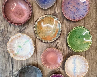 Organic Shaped Handmade Ceramic Ring / Trinket Dish