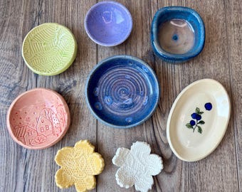 Hand built textured trinket / ring dish