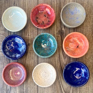 Soy Sauce / Trinket dish.  Handmade pottery, ceramic ring/soy sauce bowls.