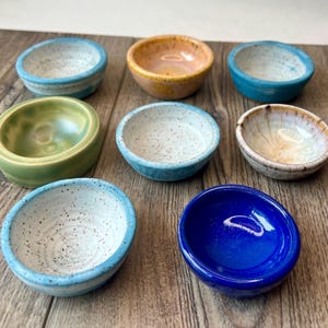 Soy Sauce / Small Trinket dish.  Handmade pottery ring/soy sauce bowls.