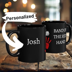 WOT Mug Band of the Red Hand Personalized Small 11oz, Wheel of Time Inspired Fanverse Gift Robert Jordan Gift Custom Name