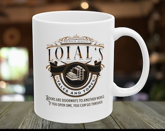 Taza WOT Cuentos y tomos leales Serie de libros La rueda del tiempo Regalo para amantes de los libros Inspirado en los fanáticos Fanverse Presente Mamá Papá Autie Tío Robert Jordan