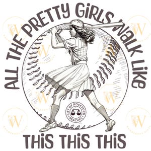 Baseball PNG SVG A League of their own Rockford Peaches All the Pretty Girls Baseball girls Cricut Instant Digital Download V2