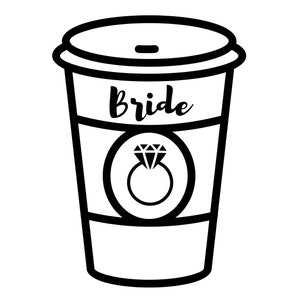 Bride Coffee Cup, SVG File for Cricut