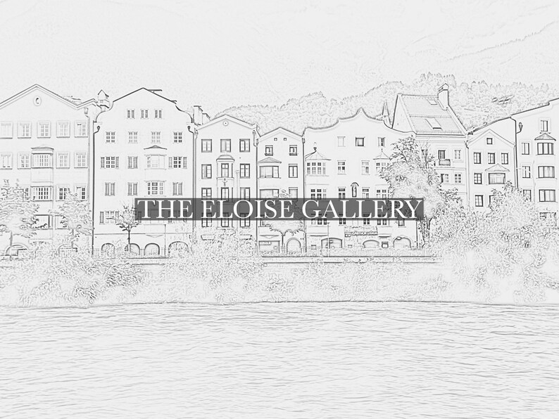 Innsbruck Austria Printable Sketch Printable Vintage Wall - Etsy