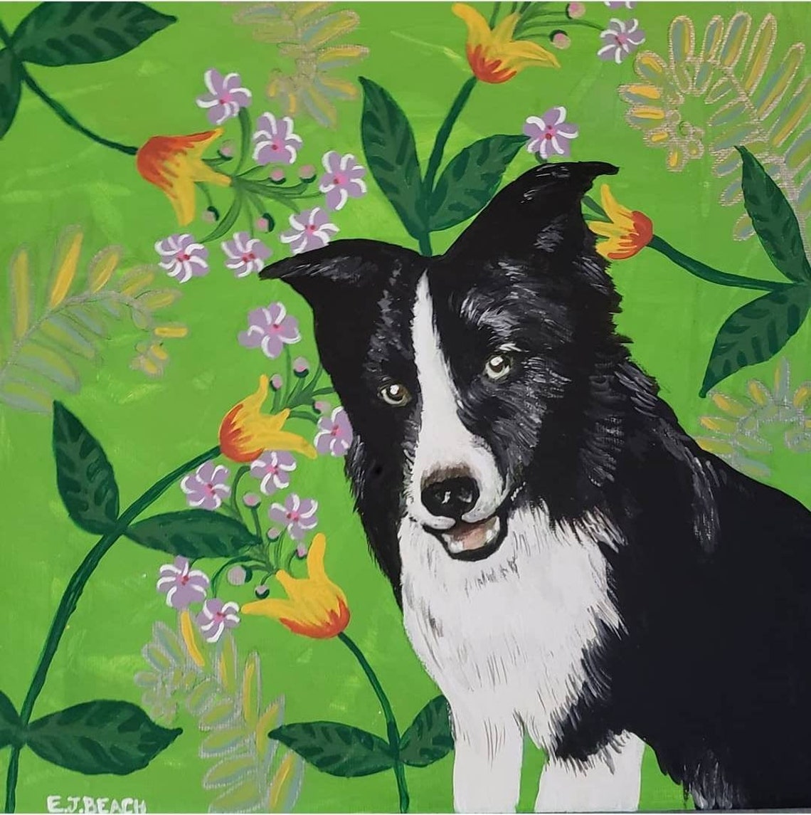 Custom Pet Portrait Original Acrylic Painting 8x10 on Canvas - Etsy