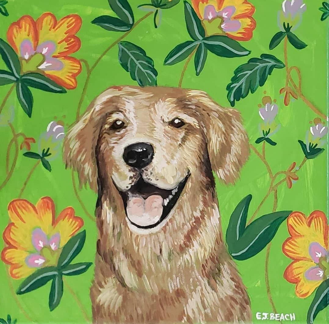 Custom Pet Portrait Original Acrylic Painting 8x10 on Canvas - Etsy