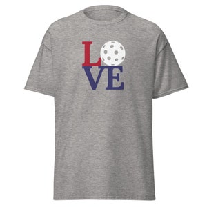 Pickleball LOVE Philadelphia Style Red White and Blue Classic Tee