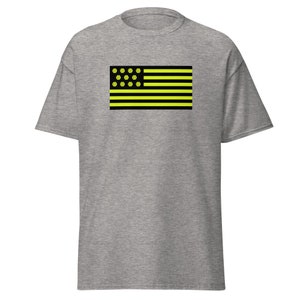 Pickleball Green and Black American Flag Classic Tee