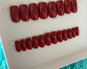 Ready to ship 20pc Red press on nails