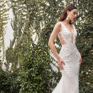 Lace Mermaid Wedding Dress Etsy UK