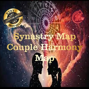 Love Match Map,Synastry Map, Double Harmony Map, A Special and Unique Gift for Your Loved Ones,