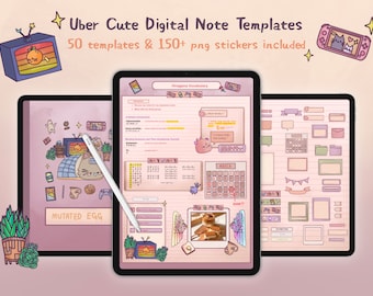 Mutated Egg - Uber Cute Digital Notebook| for Goodnotes, Notability, iPad & Android | Cute Digital Stickers | Templates | Kawaii Aesthetic