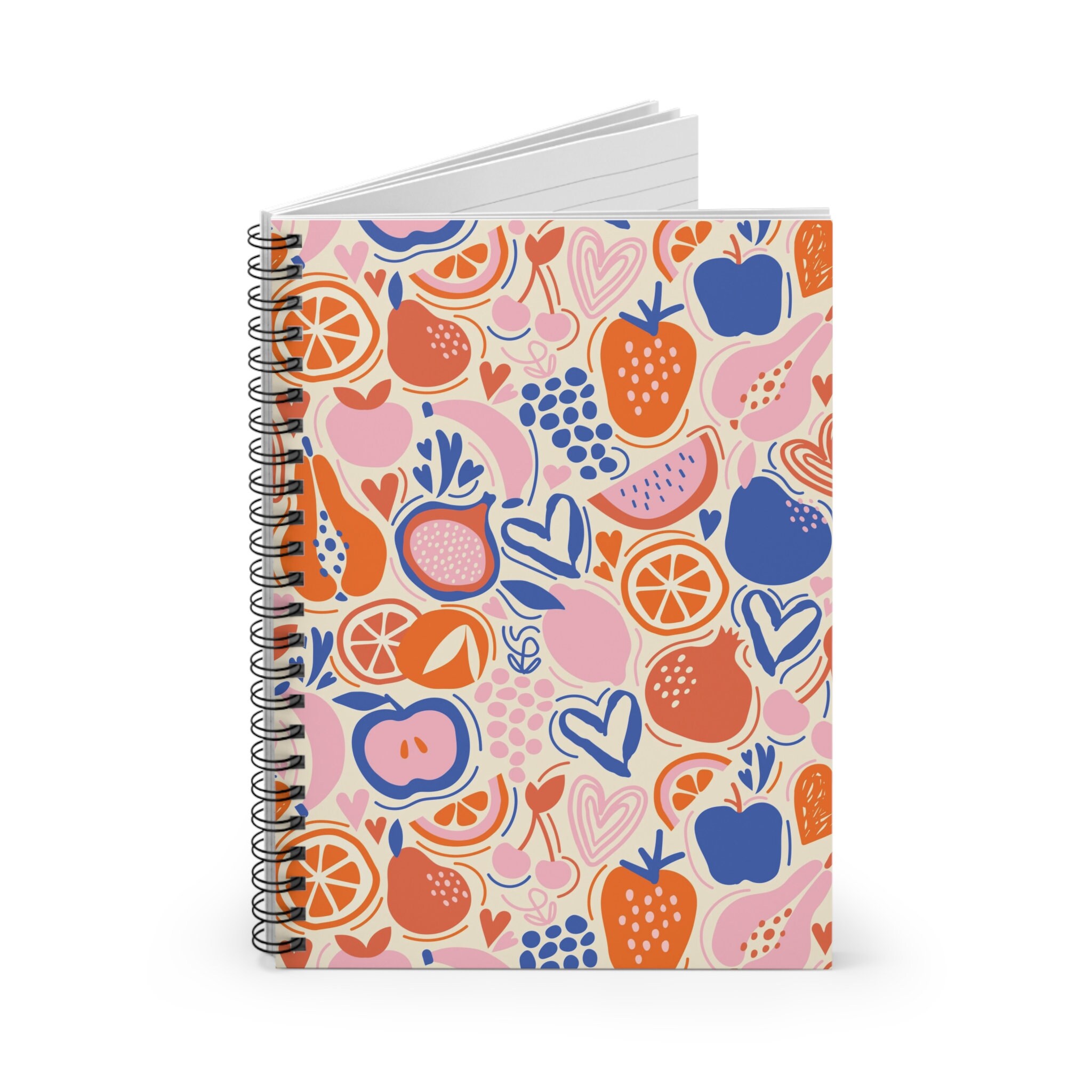 Cute Fruit Spiral Notebook, Fun Notebook, Writing Journal, Taking Notes ...