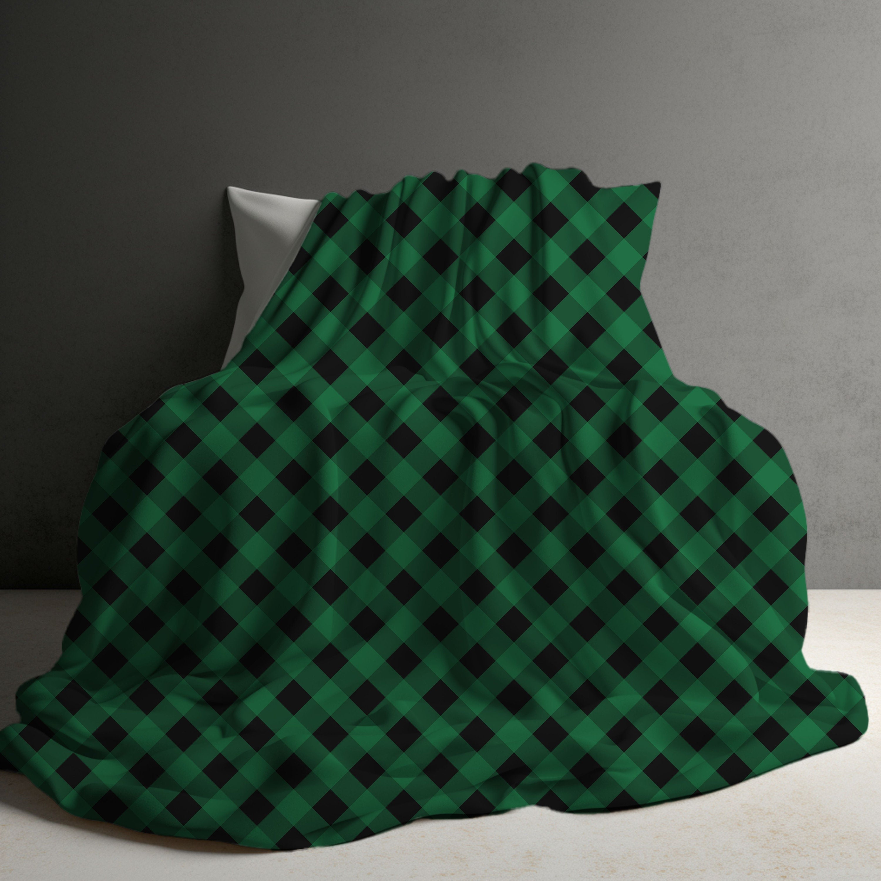 Green buffalo plaid throw blanket hotsell