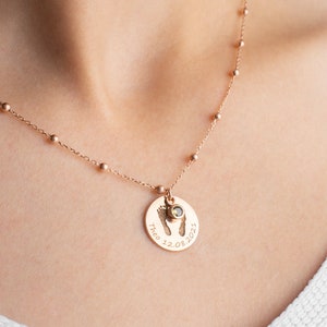 Sterling Silver Actual Baby Footprint Necklace, Dainty Real Baby Handprint Pendant, Mother, Baby Shower, Grandma, Custom Gift For New Mom