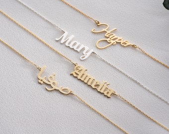 Dainty Name Anklet, Custom Name Anklet Gold, Silver Nameplate Anklet with Birthstone, Personalised Initial Anklet