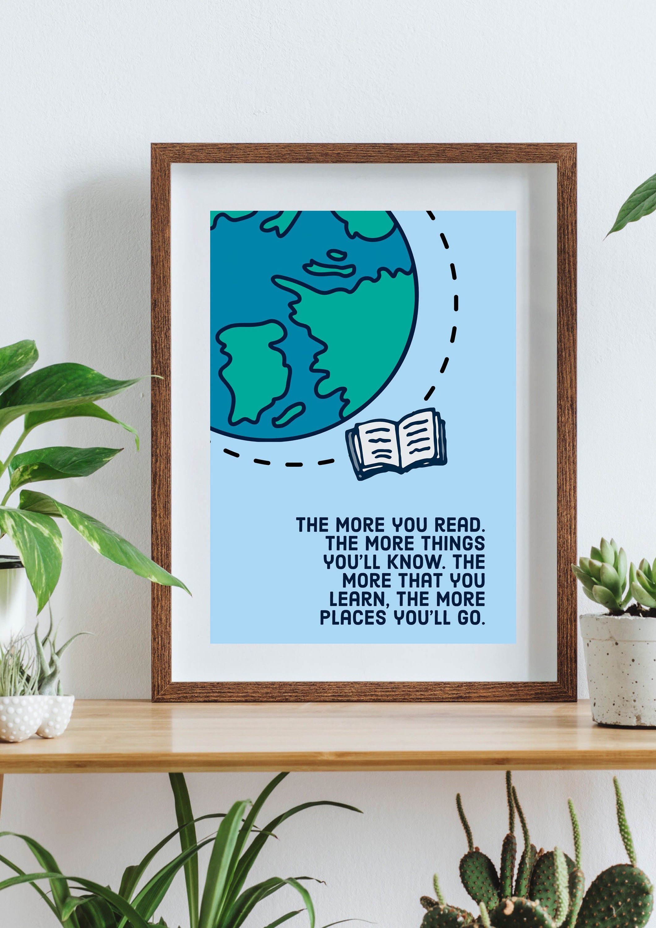 Reading Wall Art Educational Art Inspiration Wall Art Etsy