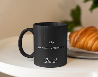 Software-ingenieur Mok Git - Gepersonaliseerde cadeau softwareontwikkelaar - Uniek cadeau voor hem - Kantoorartikelen en woondecoratie - Cadeau man