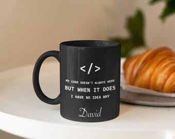 Mokcode software-ingenieur - Gepersonaliseerde cadeau softwareontwikkelaar - Uniek cadeau voor hem - Kantoorartikelen en woondecoratie - Cadeau man