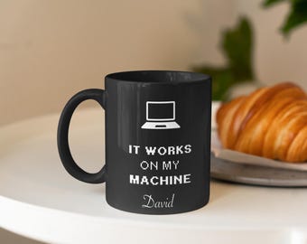 ソフトウェア エンジニア マグカップ My Machine - パーソナライズされたソフトウェア開発者ギフト - 彼へのユニークなギフト - オフィス用品と室内装飾 - 夫へのギフト