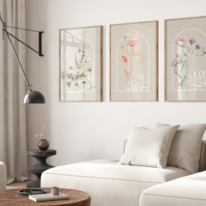 Arte de parede floral islâmica Dhikr Giclée Prints Conjunto de 3 peças Grande caligrafia árabe Taslim Tahmid Takbir Arte Quarto de bebê Berçário Decoração de casa muçulmana