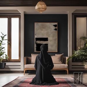 Kaaba Kunst Minimalist Wabi sabi Poster Giclée Fine Art Abstrakt Macca Islamisches Poster Modern Minimal Neutral Kuratierter Kunstdruck Muslim Home Dec