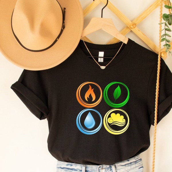 Avatar Elements Shirt, Water Earth Fire Air Elements Shirt, Elements Shirt, Element Symbols T-Shirt,  Periodic Table Elements Shirt,