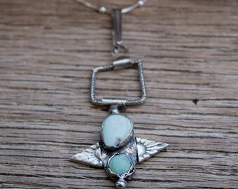 Yellowstone Variscite Spinner Choker, Handmade Sterling Silver (12")