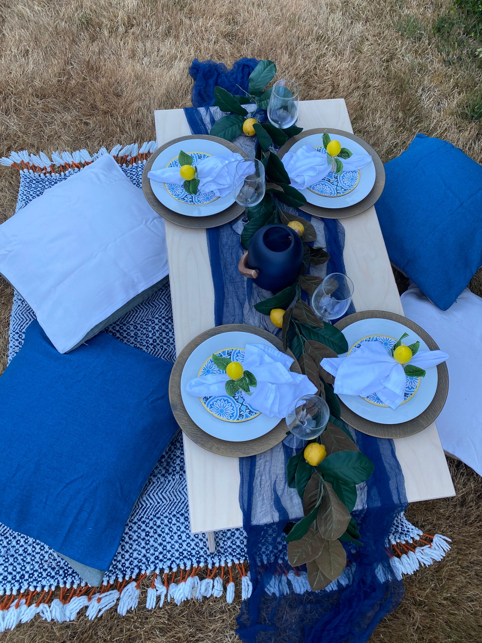 Boho Picnic Table. Low Picnic Table. Picnic Party. 24x48x14 Etsy